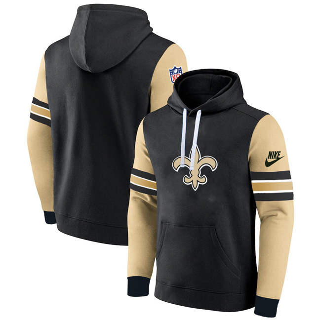Men's New Orleans Saints Black/Gold Pullover Hoodie Men's New Orleans Saints Black/Gold Pullover Hoodie